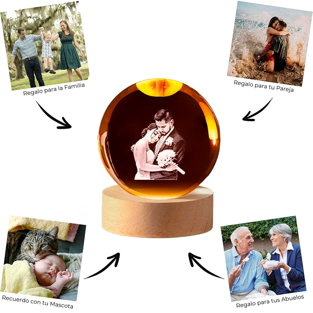 Esfera de Cristal con Grabado Personalizado